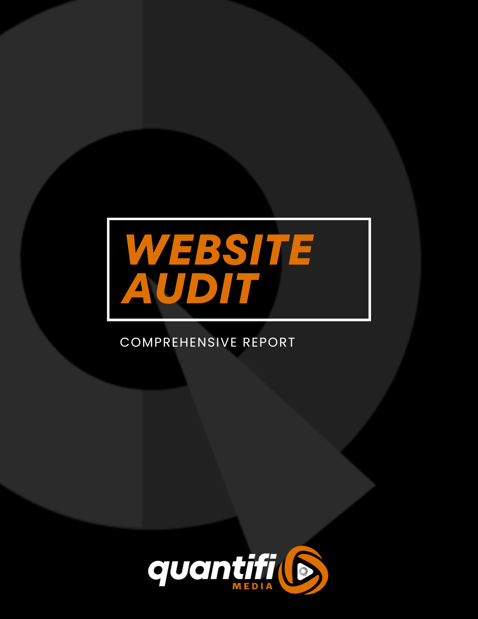 A black and orange poster with the words `` website audit '' on it.