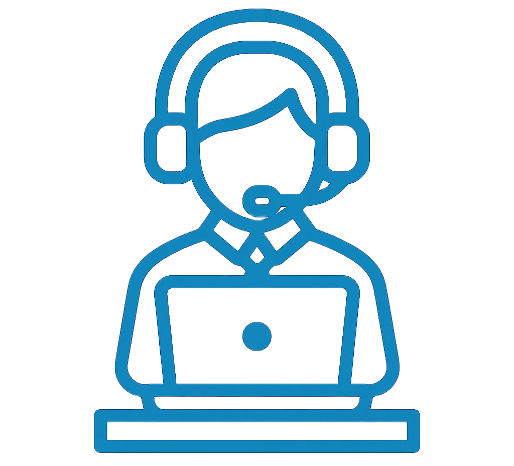 Blue computer monitor with a shield icon and stacked data blocks, symbolizing stacked with features.