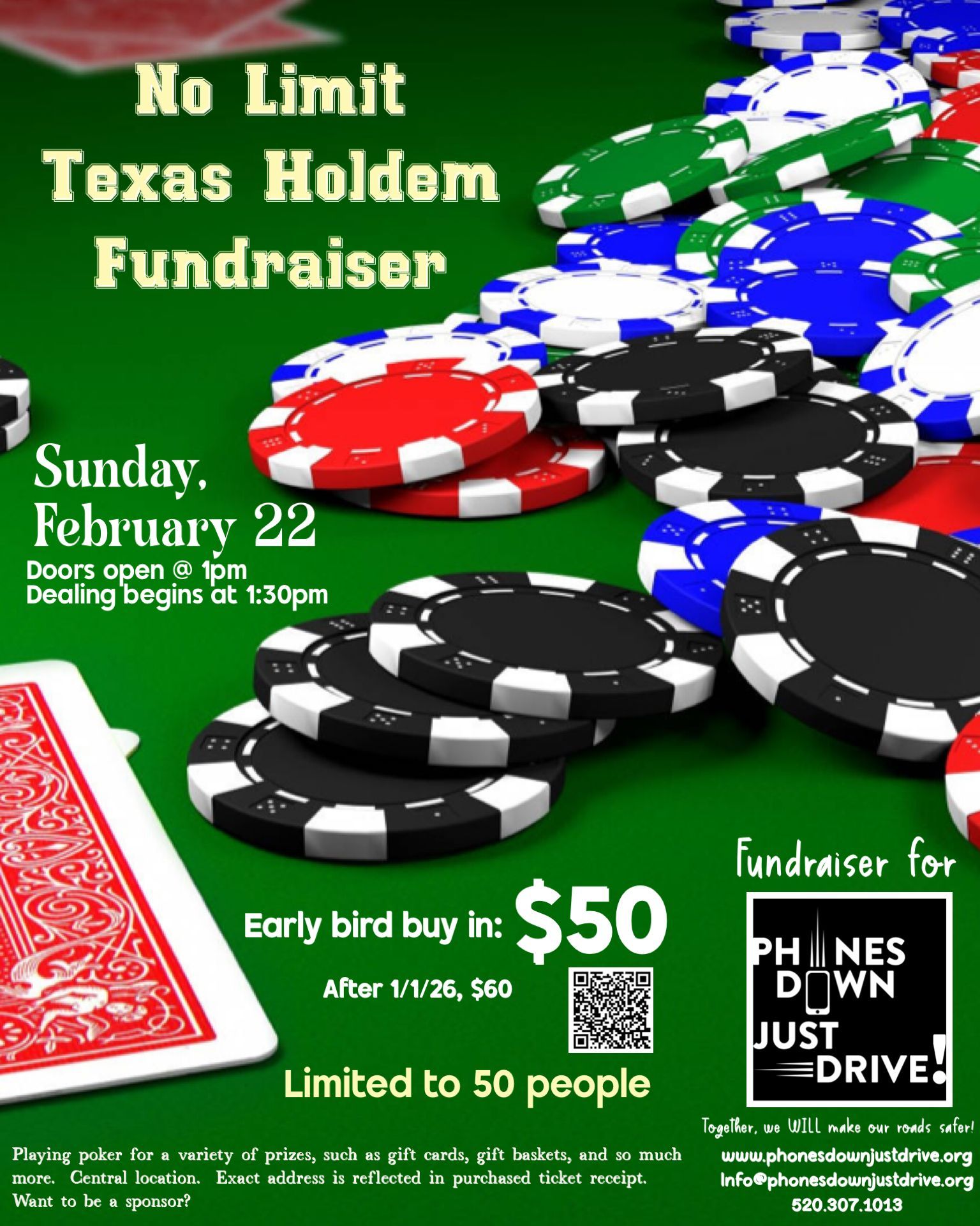 Poker fundraiser poster: 