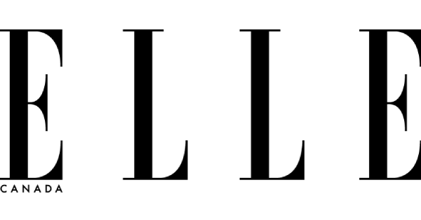Un logo en noir et blanc pour un magazine appelé elle canada.