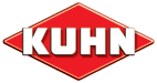 The Kuhn logo is a red diamond with white letters on it.