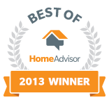 It is a badge that says best of home advisor 2013 winner.