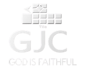 A white tile logo that says god is faithful