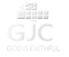 A white tile logo that says god is faithful