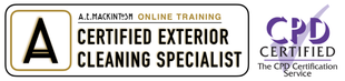 A cpd certified exterior cleaning specialist logo