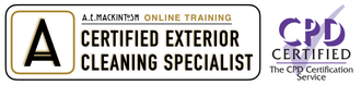 A cpd certified exterior cleaning specialist logo