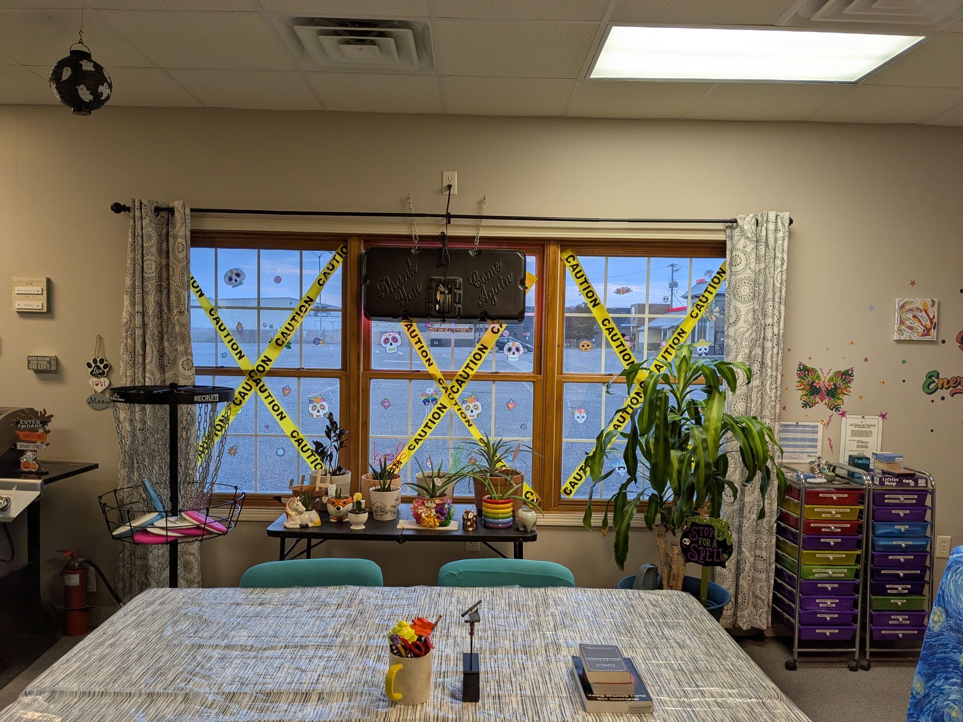 Plant station with large bay window