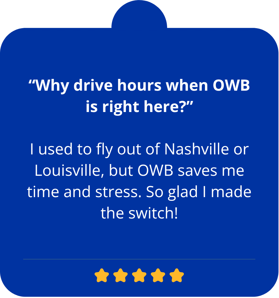 A small airport big convenience no crowds no long lines just fast friendly service and a relaxing start to my trip