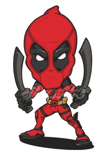 Deadpool cartoon comic movie caricature