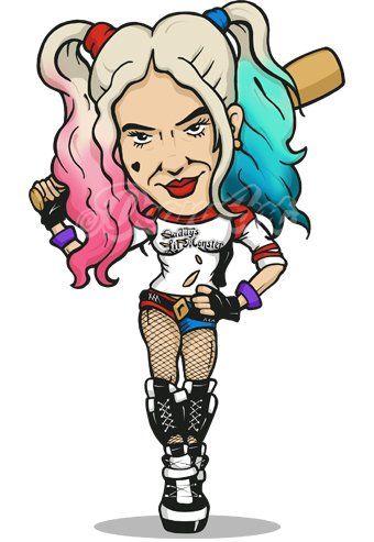 Harley Quinn cartoon comic movie caricature