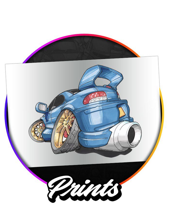 A3 prints - Deanart Caricature vehicles to hang on your wall