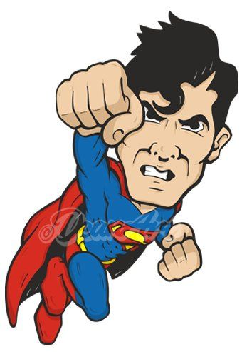Superman cartoon comic movie caricature
