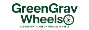 Logo van GreenGrav Wheels fietswielpictogram. De tekst luidt: 
