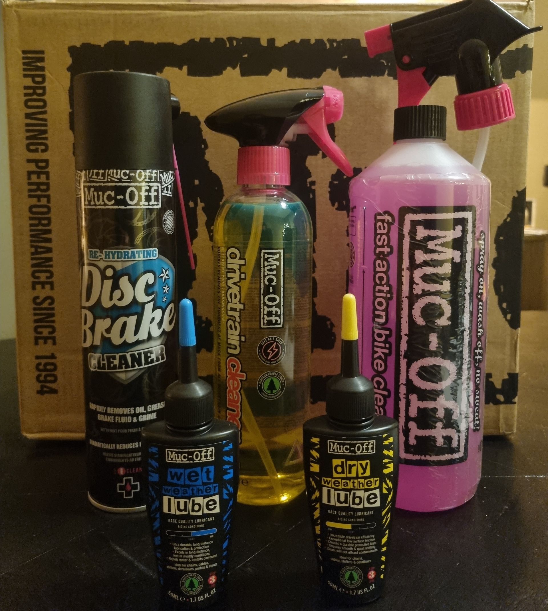 Complete Muc-Off onderhoudsset voor racefiets & gravelbike.