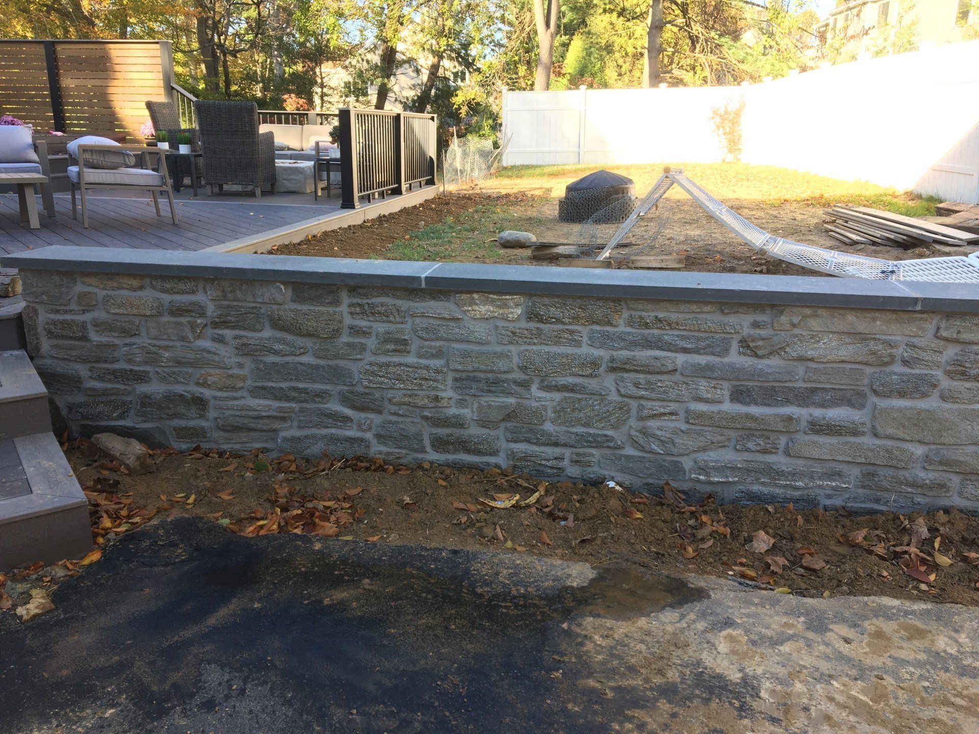 Stone Surrounding Wall — Chester County, PA — Convergent Masonry, LLC