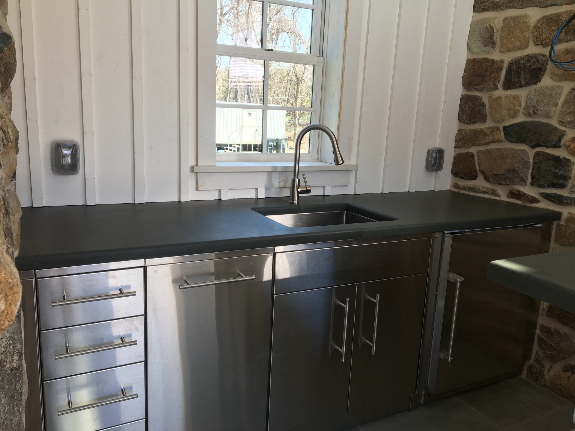 Outdoor Patio Kitchen — Chester County, PA — Convergent Masonry, LLC