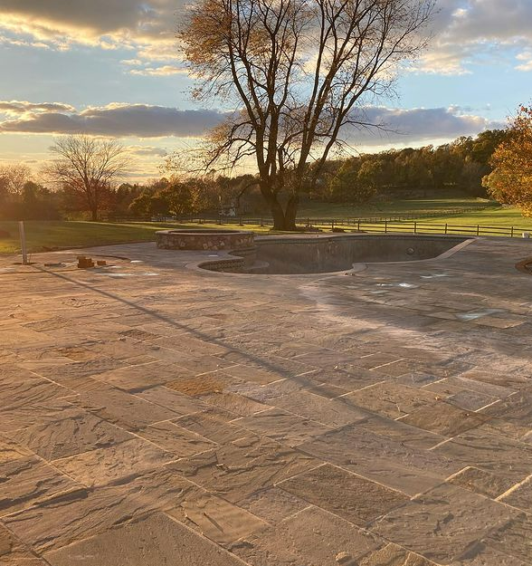 Backyard Swimming Pool — Chester County, PA — Convergent Masonry, LLC