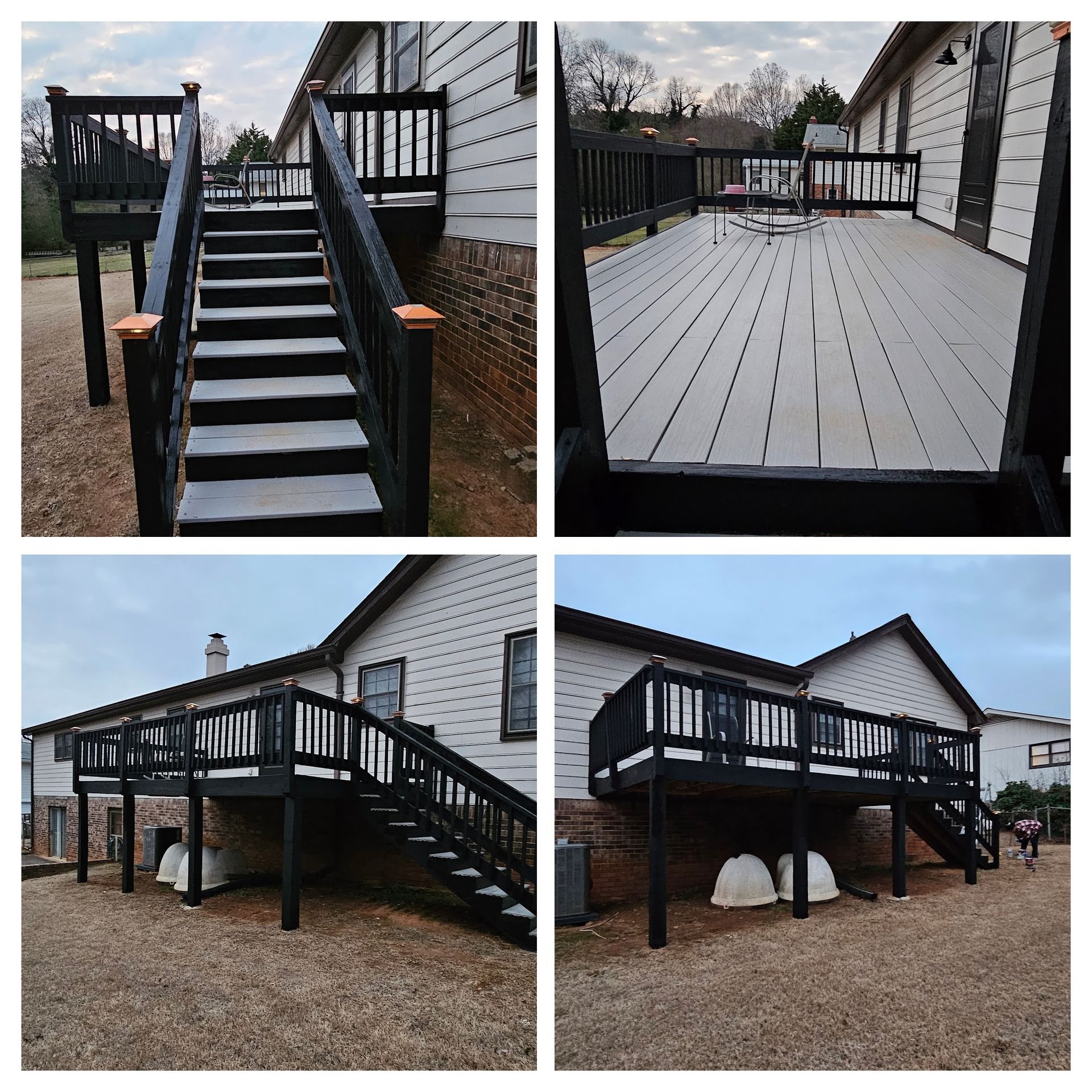 Construction worker inspecting a doorframe, holding a clipboard, wearing a safety vest and yellow hard hat.