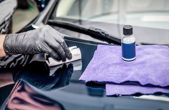 Person Doing Ceramic Coating — Plymouth, MN — Sheen Auto Spa LLC