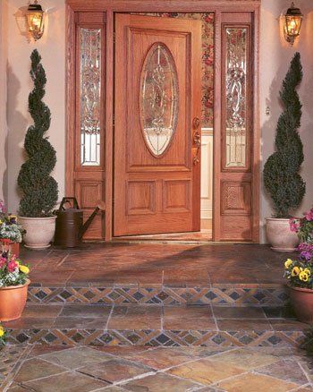 Counter Tops — Front Door With Plants Beside It in Fresno, CA
