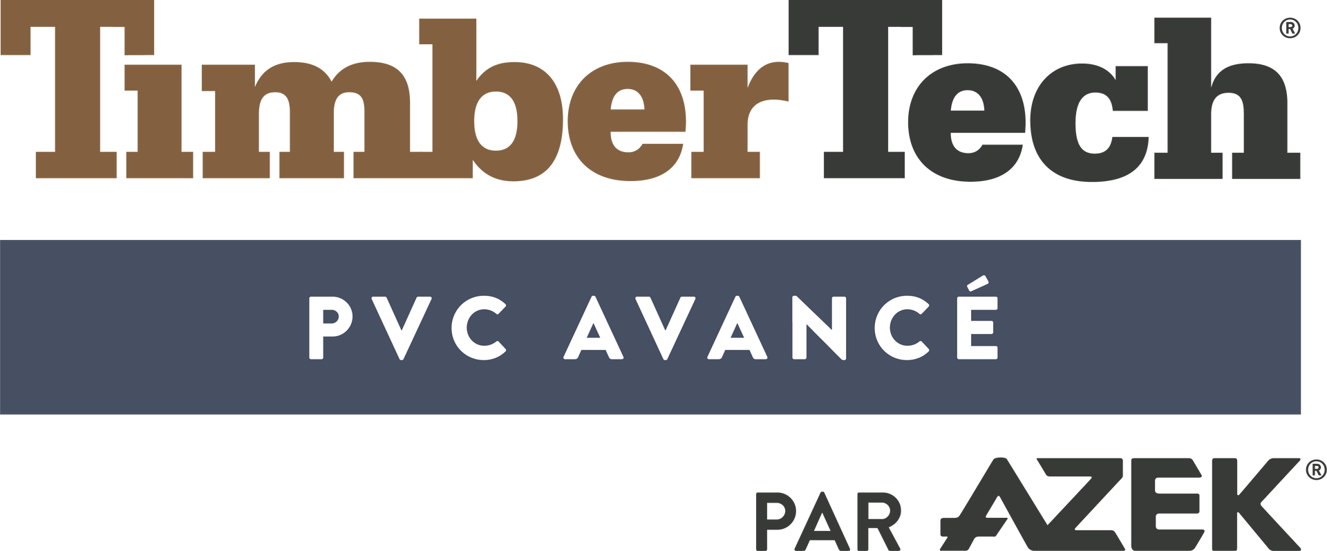 Un logo pour timber tech pvc avance par azek