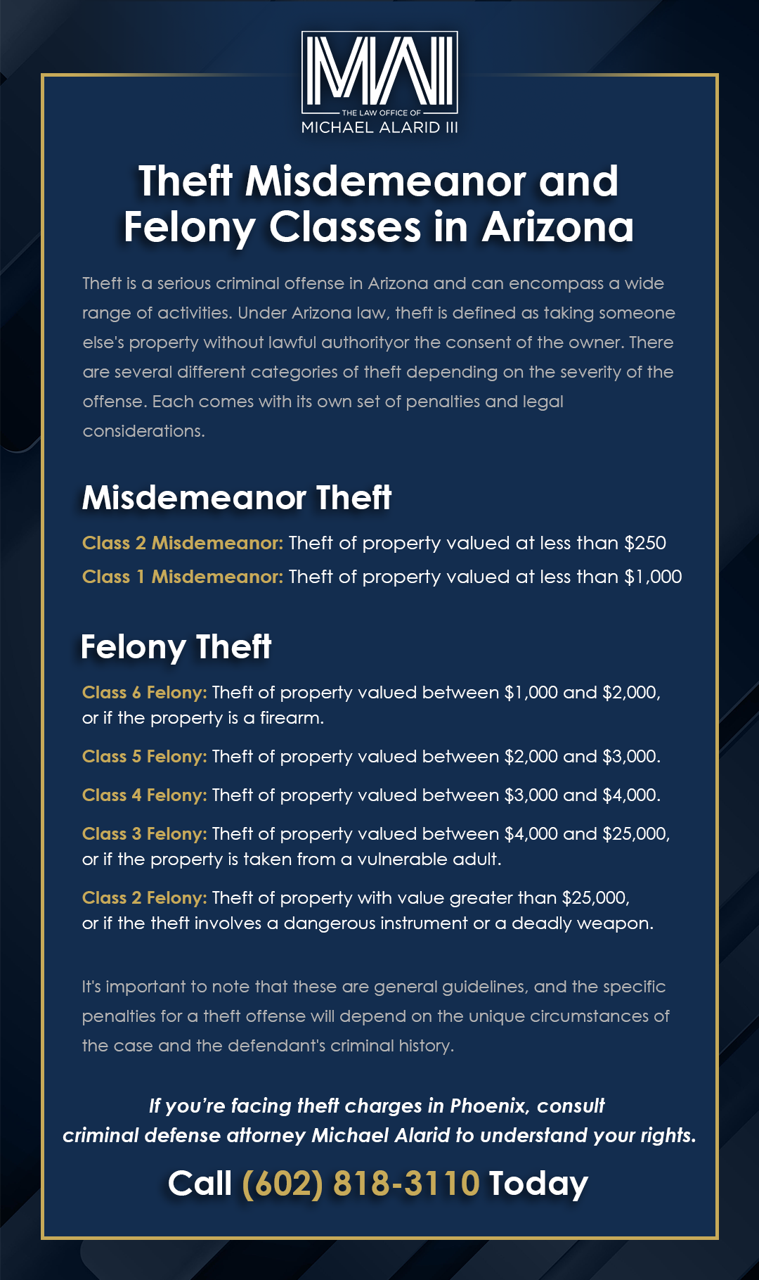 Theft Crimes: Misdemeanor Or Felony? | Law Office Of Michael Alarid