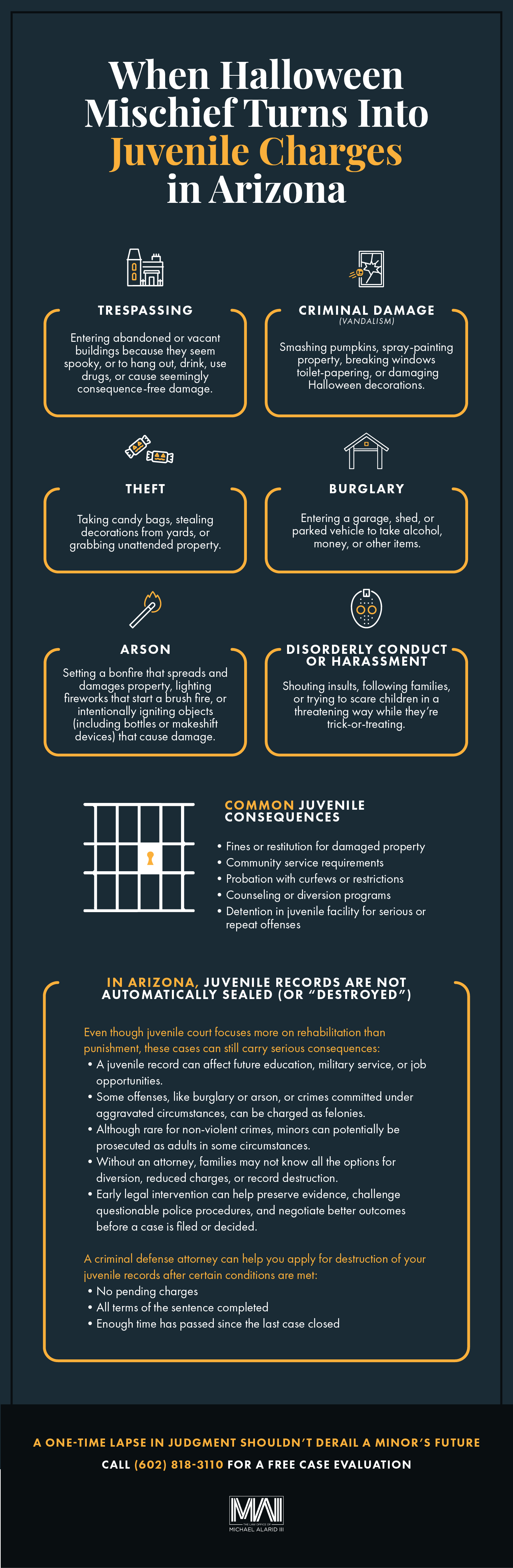 popular criminal charges that happen on Halloween 