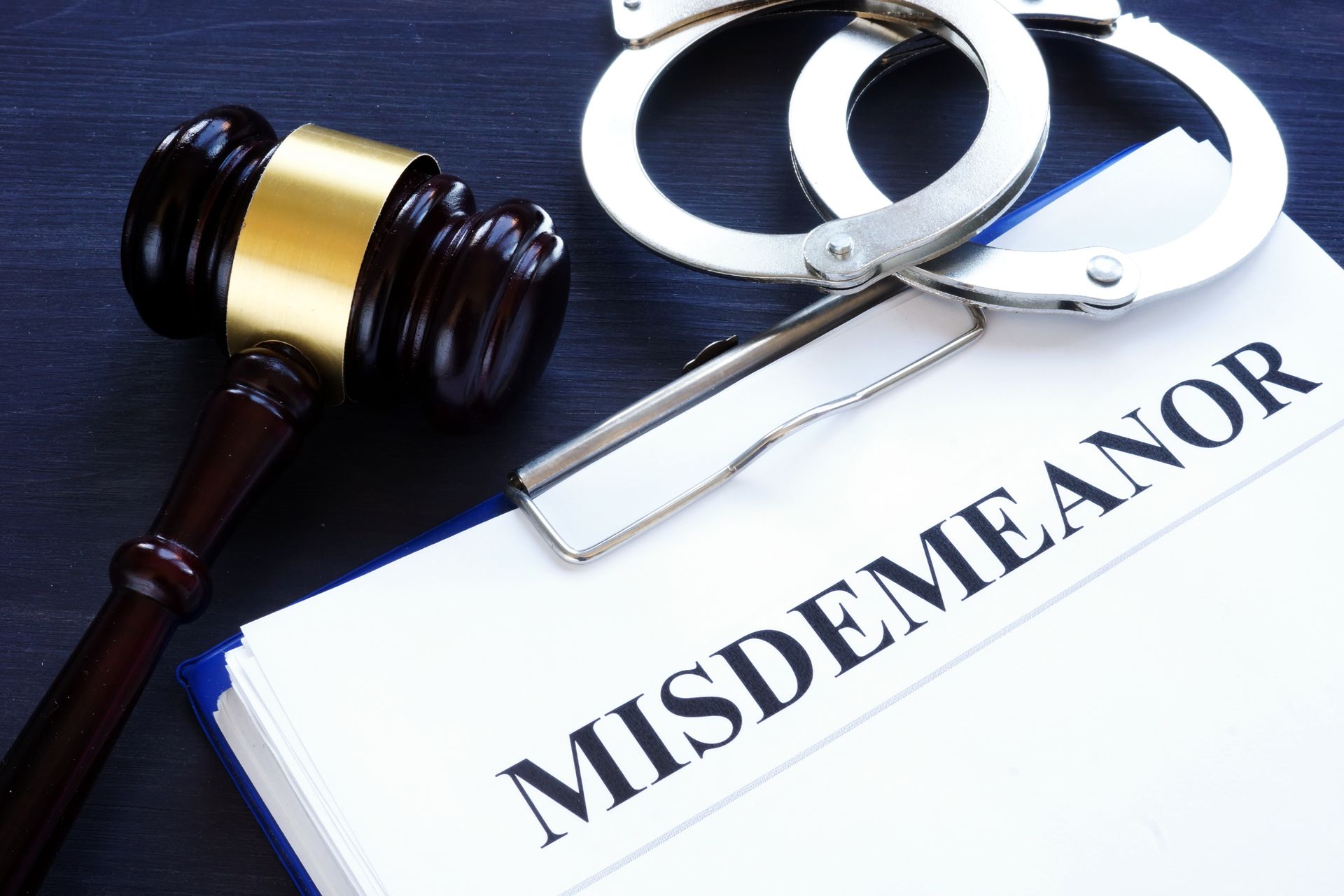 misdemeanor crimes on a paper