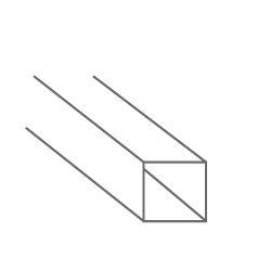 a drawing of a square with two lines going through it on a white background .