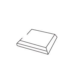 a black and white drawing of a box on a white background .