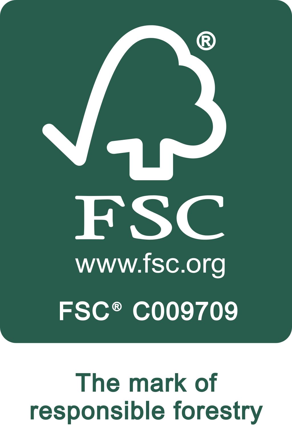 the fsc logo is the mark of responsible forestry