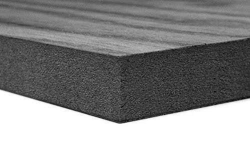 Veneered black MDF