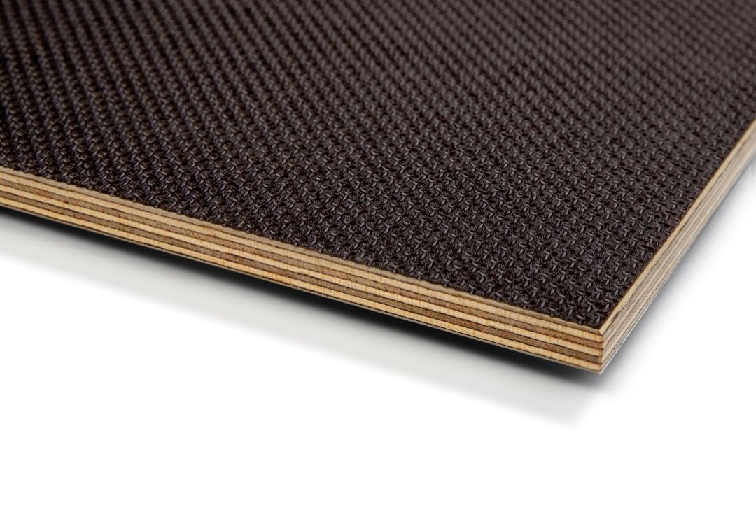 Phenol Mesh Birch Plywood in Dark Brown