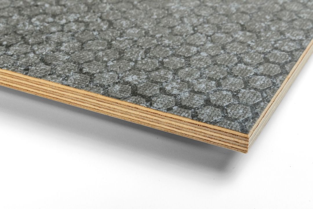 Multi Grey Hexa Plywood