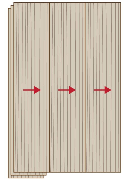 Slip Matched Veneer on Plywood Diagram