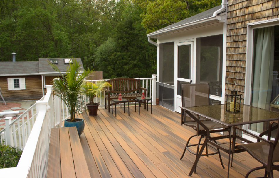 Brown Wood Effect Outside Decking
