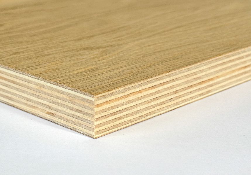 Oak faced plywood