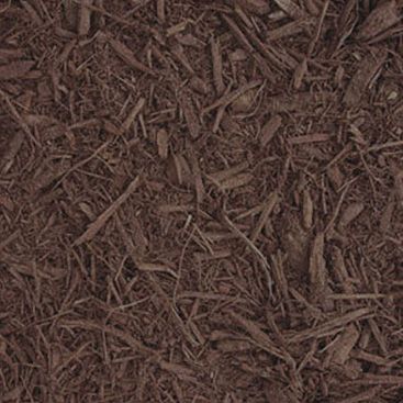A close up of brown dyed mulch