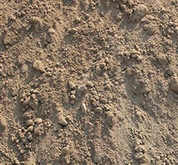 A close up of a pile of dirt in a field.