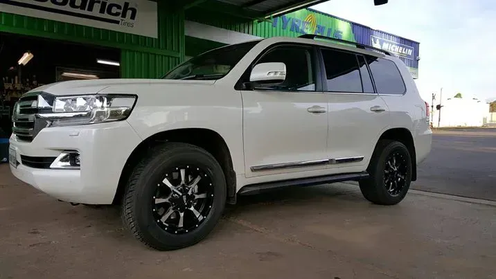 New Installed Wheels in White SUV — Manjimup, WA — Manjimup Tyre Mart & Auto Electrical Services