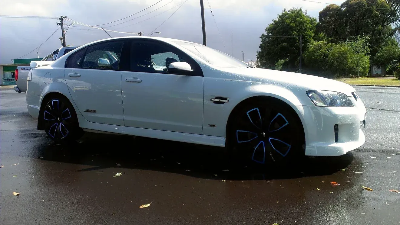 White Auto with New Wheels — Manjimup, WA — Manjimup Tyre Mart & Auto Electrical Services