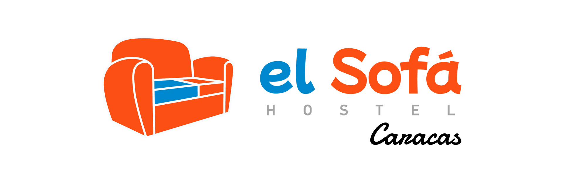 Orange armchair above the text 