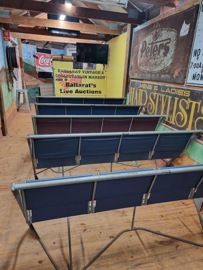Auctioned  Long Chairs - Vintage & Collectables Market in Ballarat