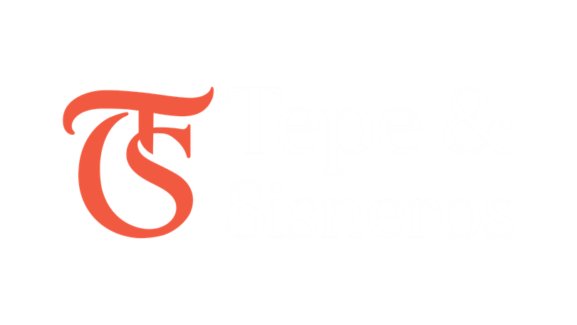 Logo with stylized orange 