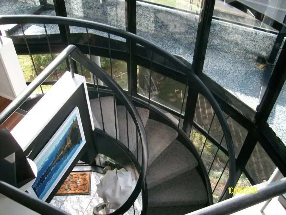 A picture of a spiral staircase was taken in 2013