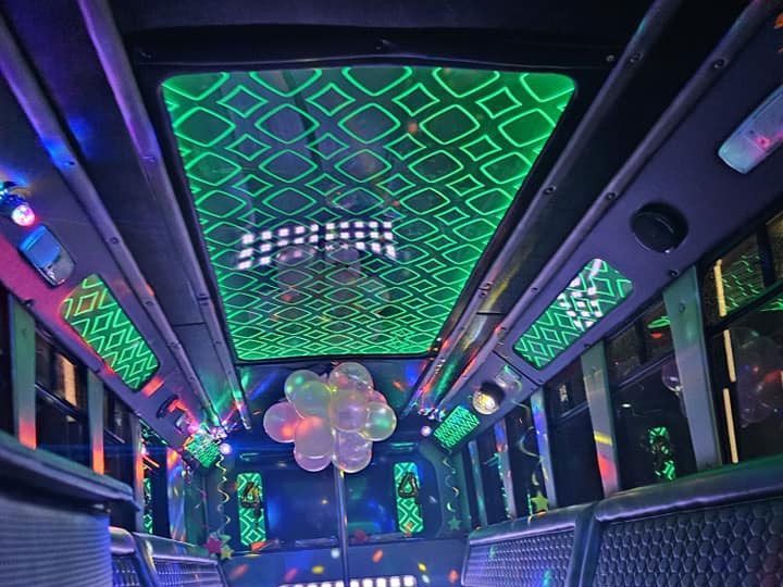 Green Led Light of the Bus