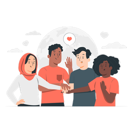 a group of people are shaking hands with each other .