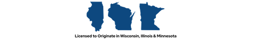 Blue outlines of Illinois, Wisconsin, and Minnesota.