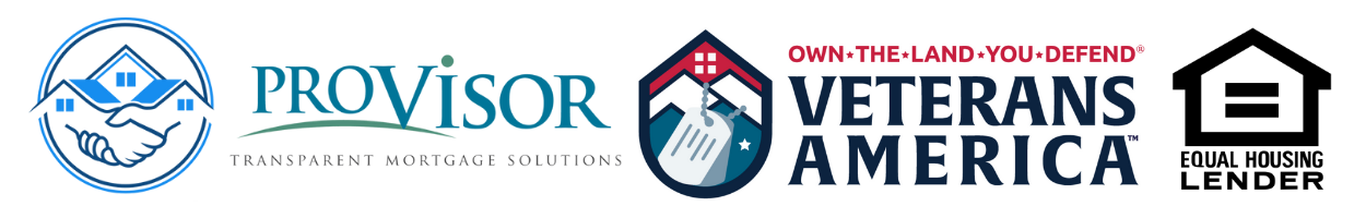 Logos for Provisor, Veterans America, and Equal Housing Lender.