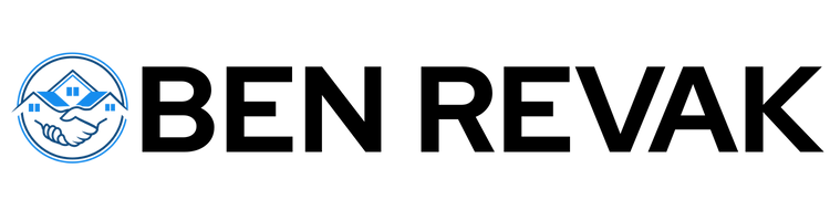 Logo with house and handshake icon, 